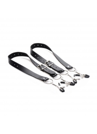 Ремни с зажимами для половых губ Spread Labia Spreader Straps with Clamps - XR Brands - купить с доставкой во Владивостоке