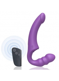 Фиолетовый безремневой страпон Straples Strap-On Dildo - Erokay - купить с доставкой во Владивостоке