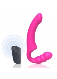 Розовый безремневой страпон Straples Strap-On Dildo - Erokay - купить с доставкой во Владивостоке