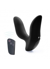 Черный вибромассажер простаты 3,5’’ Remote Control Curve P-spot Massager - 12 см. - Erokay - во Владивостоке купить с доставкой