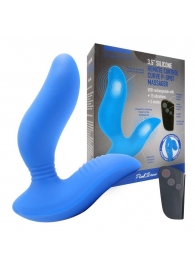 Синий вибромассажер простаты 3,5’’ Remote Control Curve P-spot Massager - 12 см. - Erokay - во Владивостоке купить с доставкой