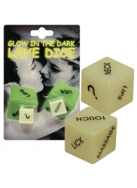 Кубики для любовных игр Glow-in-the-dark с надписями на английском - Orion - купить с доставкой во Владивостоке