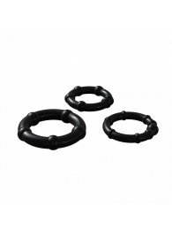 Набор из 3 черных эрекционных колец Babooom Ring Set - Adrien Lastic - во Владивостоке купить с доставкой