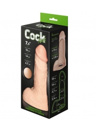 Телесный фаллоудлинитель с мошонкой Cock Next - 19 см. - LOVETOY (А-Полимер) - во Владивостоке купить с доставкой