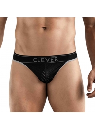 Черные перфорированные трусы-тонги Clever Ambar Thong - Clever Masculine Underwear купить с доставкой Черные перфорированные трусы-тонги Clever Ambar Thong - Clever Masculine Underwear купить с доставкой