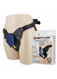 Синие трусики харнесс с платформой Caludio II - Baile - купить с доставкой во Владивостоке