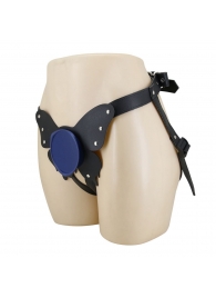 Синие трусики харнесс с платформой Caludio II - Baile - купить с доставкой во Владивостоке