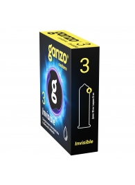 Супертонкие презервативы Ganzo Invisible - 3 шт. - Ganzo - купить с доставкой во Владивостоке