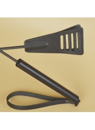 Черный кожаный стек «Сириус» - 60 см. - Sitabella - купить с доставкой во Владивостоке