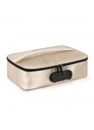 Золотистая сумочка для хранения игрушек Discreet Box - Dorcel - купить с доставкой во Владивостоке
