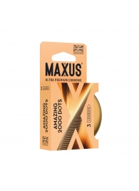 Точечные презервативы MAXUS 2000 Amazing Dots с железным кейсом - 3 шт. - Maxus - купить с доставкой во Владивостоке