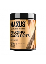 Точечные презервативы MAXUS 2000 Amazing Dots с железным кейсом - 15 шт. - Maxus - купить с доставкой во Владивостоке