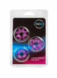 Набор из 3 лиловых эрекционных колец различной формы - Erowoman-Eroman - во Владивостоке купить с доставкой