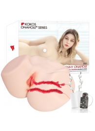 Мастурбатор-полуторс с двойным слоем материала и вибрацией Jenny Onahole Real Vagina - KOKOS - во Владивостоке купить с доставкой