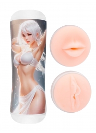 Двусторонний мастурбатор в колбе аниме - вагина и ротик - Tokyo Style - во Владивостоке купить с доставкой