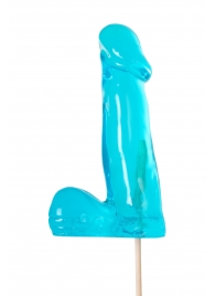 Голубой леденец в форме члена со вкусом блю кюрасао - 173 гр. - Sosuчki - купить с доставкой во Владивостоке