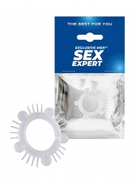 Эластичное эрекционное кольцо с шишечками и шипами - Sex Expert - во Владивостоке купить с доставкой
