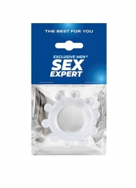Прозрачное эрекционное кольцо со стимулирующими шариками - Sex Expert - во Владивостоке купить с доставкой