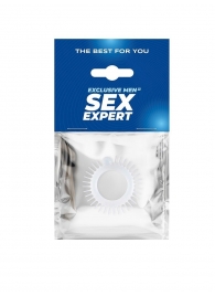 Эластичное эрекционное кольцо с шипиками и шариком - Sex Expert - во Владивостоке купить с доставкой