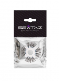 Эластичное эрекционное кольцо с черными «ресничками» - Sextaz - во Владивостоке купить с доставкой