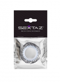 Эластичное эрекционное колечко с черными «ресничками» - Sextaz - во Владивостоке купить с доставкой
