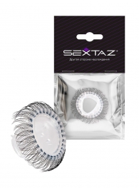 Эластичное эрекционное кольцо с длинными черными «ресничками» - Sextaz - во Владивостоке купить с доставкой