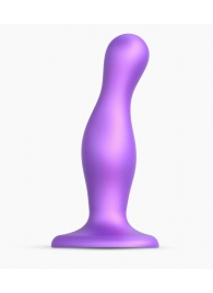 Фиолетовая насадка Strap-On-Me Dildo Plug Curvy size M - Strap-on-me - купить с доставкой во Владивостоке