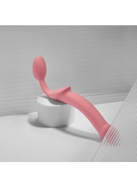 Розовый безремневой страпон Strap-on-me Semi-Realistic Bendable Strap-On size L - Strap-on-me - купить с доставкой во Владивостоке