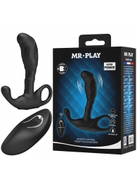 Черный изогнутый массажёр простаты с вибрацией и пультом ДУ - Baile - во Владивостоке купить с доставкой