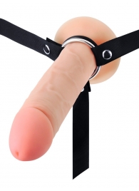 Мужской полый страпон на регулируемых ремешках - 22 см. - Sex Expert - купить с доставкой во Владивостоке