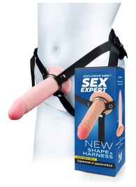 Мужской полый страпон на регулируемых ремнях - 18,5 см. - Sex Expert - купить с доставкой во Владивостоке