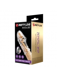 Прозрачная насадка на пенис Booker - 8 см. - Baile - во Владивостоке купить с доставкой