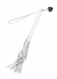 Белая кожаная плеть - 50 см. - Pecado - купить с доставкой во Владивостоке