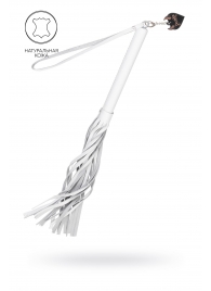 Белая кожаная плеть - 50 см. - Pecado - купить с доставкой во Владивостоке