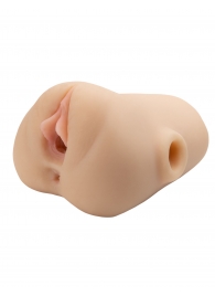 Телесный мастурбатор с вибрацией Double Pounder Vibrating Squeeze Stroker - Pipedream - во Владивостоке купить с доставкой