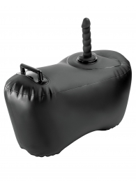 Черное надувное кресло с платформой для фиксации дилдо Body Dock Inflatable Love Seat - Pipedream - купить с доставкой во Владивостоке