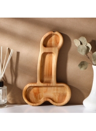 Деревянное блюдо для подачи в форме члена (25 х 16,5 х 1,7 см) - Сима-Ленд - купить с доставкой во Владивостоке