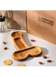 Деревянное блюдо для подачи в форме члена (25 х 16,5 х 1,7 см) - Сима-Ленд - купить с доставкой во Владивостоке