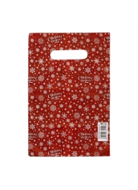 Красный подарочный новогодний пакет с вырубной ручкой (20х30 см) - Сима-Ленд - купить с доставкой во Владивостоке