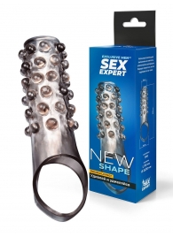 Дымчатая насадка на пенис с выпуклостями - 11 см. - Sex Expert - во Владивостоке купить с доставкой