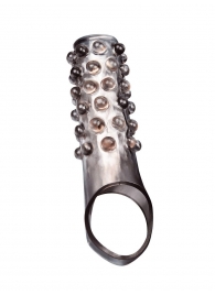 Дымчатая насадка на пенис с выпуклостями - 11 см. - Sex Expert - во Владивостоке купить с доставкой