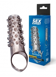 Дымчатая насадка на пенис с шипами и выпуклостями - 12 см. - Sex Expert - во Владивостоке купить с доставкой