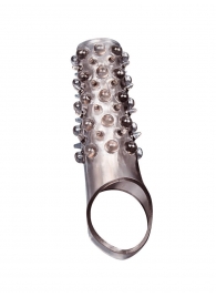 Дымчатая насадка на пенис с шипами и выпуклостями - 12 см. - Sex Expert - во Владивостоке купить с доставкой