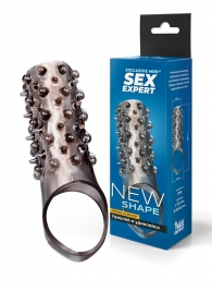 Дымчатая насадка на пенис с шипами и выпуклостями - 12,5 см. - Sex Expert - во Владивостоке купить с доставкой