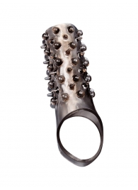 Дымчатая насадка на пенис с шипами и выпуклостями - 12,5 см. - Sex Expert - во Владивостоке купить с доставкой