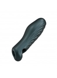 Серая силиконовая насадка на пенис с подхватом Manwan Ryzer - Manwan - во Владивостоке купить с доставкой