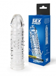 Прозрачная закрытая насадка на пенис - 17 см. - Sex Expert - во Владивостоке купить с доставкой