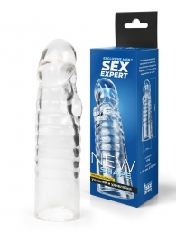 Прозрачная закрытая насадка на член - 15 см. - Sex Expert - во Владивостоке купить с доставкой