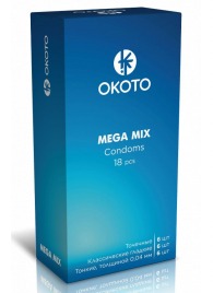 Презервативы OKOTO Mega Mix - 18 шт. - Sitabella - купить с доставкой во Владивостоке