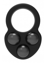 Черное эрекционное кольцо с утяжелителями - Dream Toys - во Владивостоке купить с доставкой